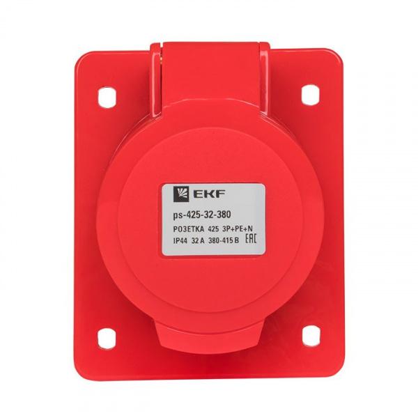 EKF PROxima Розетка стационарная внутренняя 425 3Р+РЕ+N 32А 380В IP44