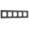 Рамка из стекла на 5 постов Senso черный soft-touch W0053108