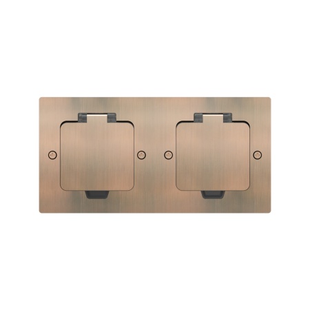 Лючок Surface 4 мод. (2 мод. 45х45 мм.), красная медь, IP44