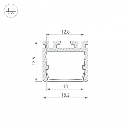 Профиль Arlight PDS-D-2000 ANOD 026517