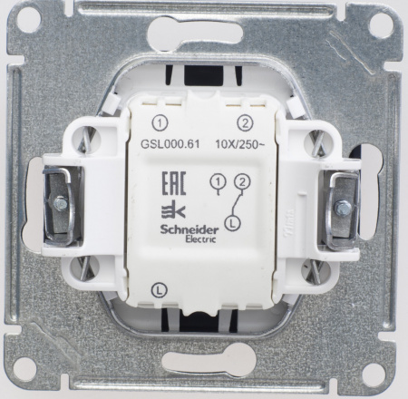 SE Glossa Шоколад Переключатель 1-клавишный, сх.6, 10АХ