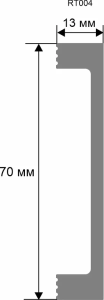 Плинтус. 2000×70×13 мм RT004