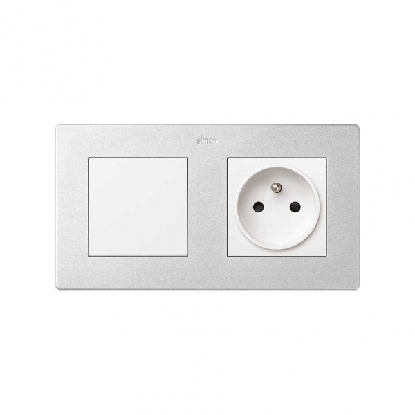 Simon 24 Алюминий Рамка 2-ая