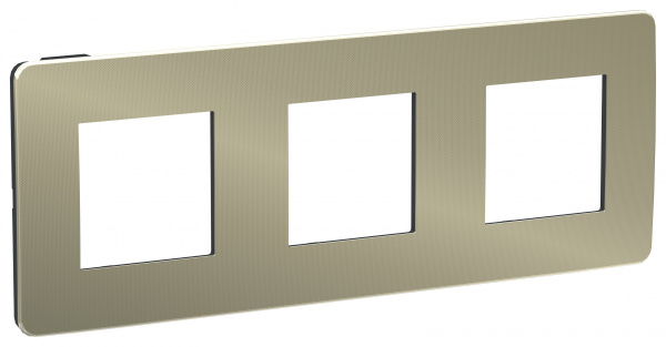 SE Unica Studio Бронза/Антрацит Рамка 3-ная