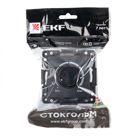 EKF PROxima Стокгольм Черный Светорегулятор, 600W, 220В