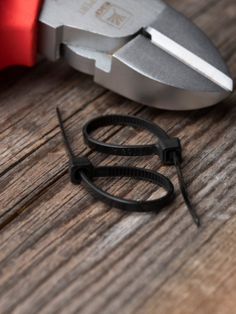 EKF Basic Хомут нейлоновый черный (2,5х80) (100шт.)