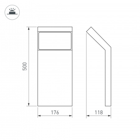 Уличный светодиодный светильник Arlight LGD-Ecran-Boll-H500-9W Warm3000 029991