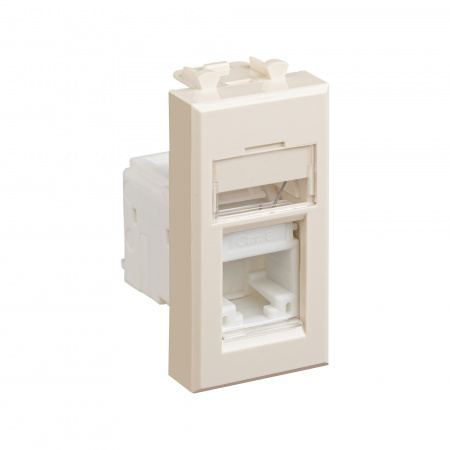 DKC Avanti Ванильная дымка Компьютерная розетка RJ-45  категория 6А 1 модуль