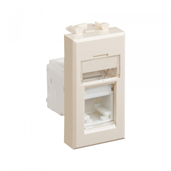 DKC Avanti Ванильная дымка Компьютерная розетка RJ-45  категория 6А 1 модуль