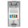Розетка DEC RJ45 UTP кат.5e, 1мод., алюм. матовая (22.5х45мм)