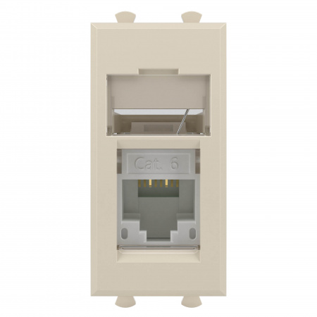 DKC Avanti Ванильная дымка Компьютерная розетка RJ-45  категория 6 1 модуль