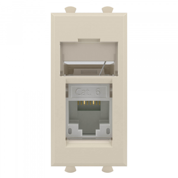 DKC Avanti Ванильная дымка Компьютерная розетка RJ-45  категория 6 1 модуль