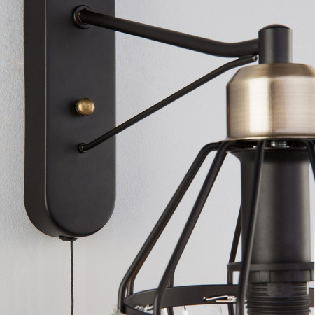 Бра в стиле лофт 70075/1 черный Eurosvet Lord