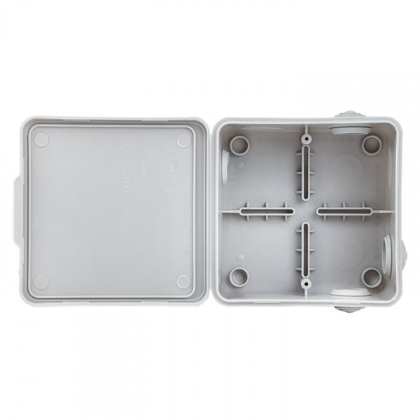 EKF PROxima Коробка распределительная КМР-030-014 с крышкой (100х100х50), 10 мембр. вводов IP55 розн.стикер