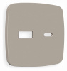 Лицевая панель OMEGA (Серо-бежевый матовый) для розетки 2USB A+C QUANT OP3710