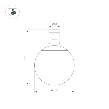 Arlight Светильник ART-APRIORI-SFERO-R120-5W Warm3000 (GD, 350 deg, 48V) (IP20 Металл, 3 года)