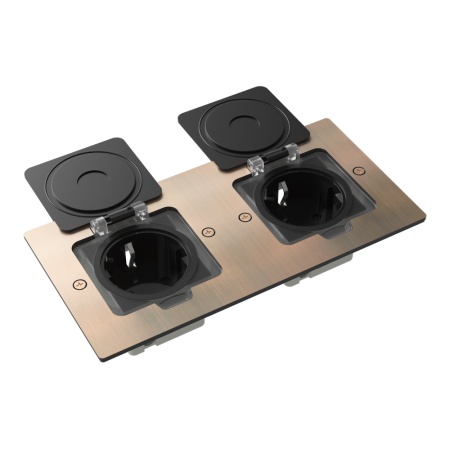 Лючок Surface 4 мод. (2 мод. 45х45 мм.), красная медь, IP44