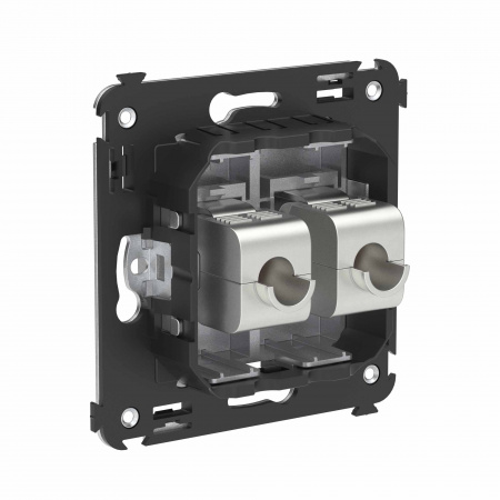 DKC Avanti Компьютерная розетка RJ-45 без шторки в стену, кат.6 двойная экранированная, Закаленная сталь