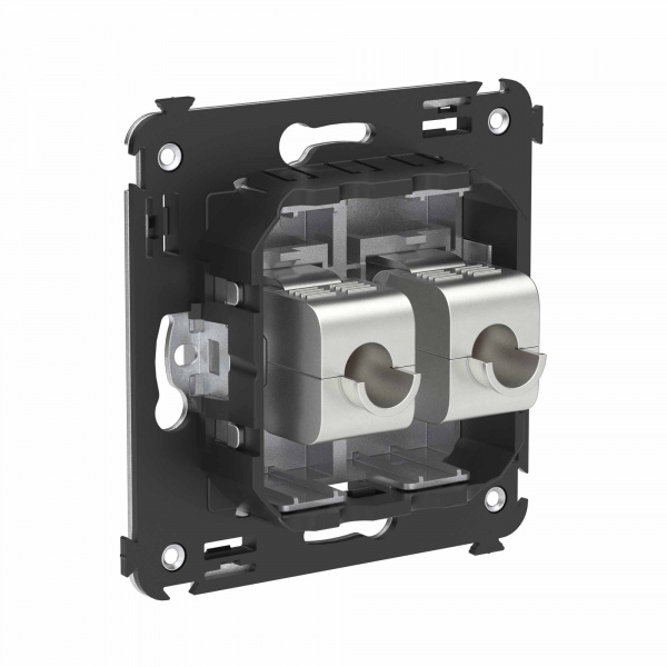 DKC Avanti Компьютерная розетка RJ-45 без шторки в стену, кат.6 двойная экранированная, Закаленная сталь