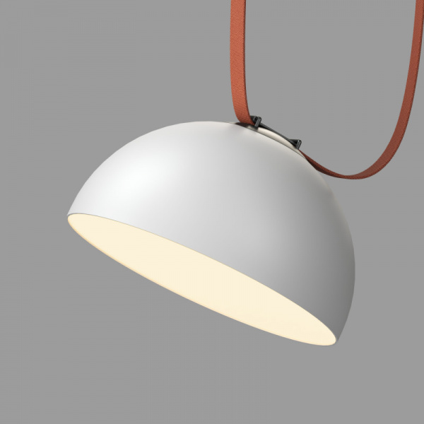 DK5563-WH+BK Cветильник для трека-ремня Belty, серия Flow со светодиодом, D300*H171мм, 48V DC, 28W, RA90, 120°, 3000K, IP20, белый с черным, алюминий