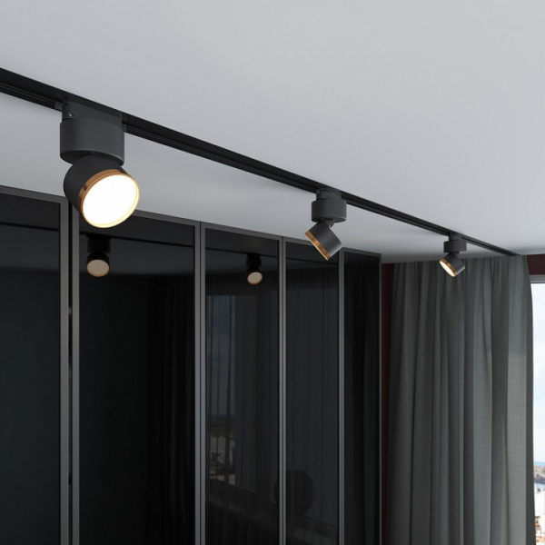 Светильник светодиодный Impact чёрный матовый/золото 10W 4200K однофазный 85514/01 Elektrostandard Impact a062873