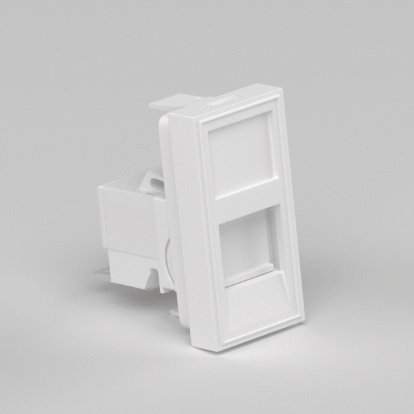 Donel Розетка DEC RJ45 UTP кат.5e, 1мод., бел. (22.5х45мм), DECF12W5