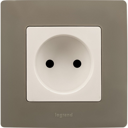 Legrand Etika Белый Розетка б/з со шторками, винтовые клеммы