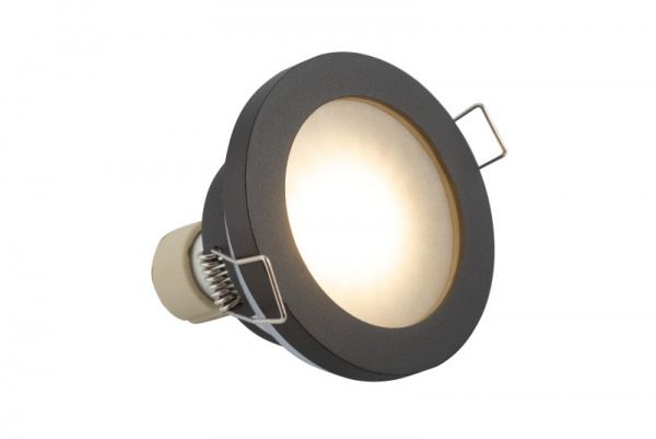 DK3012-BK Встраиваемый светильник влагозащ., IP 44, 50 Вт, GU10, черный, алюминий