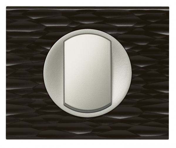 Legrand Celiane2 Corian Черный рифленый Рамка 1-я (2 мод)