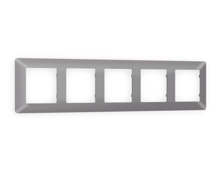 Рамка ALFA Line (Сталь матовый) 5-ая AF110505