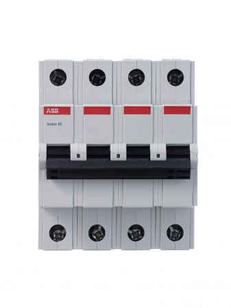 ABB Выключатель автоматический 4P, 10A, C, 4,5кА, BMS414C10