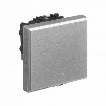 DKC Avanti Закаленная сталь Выключатель двухполюсный одноклавишный 2 модуля