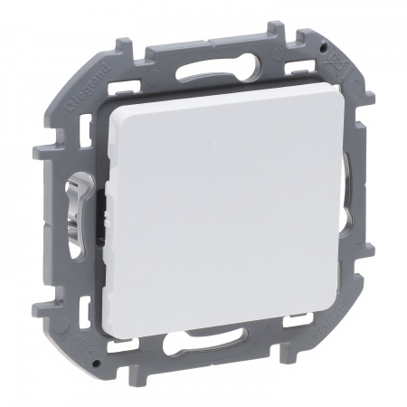 Legrand INSPIRIA Белый Переключатель без фиксации (кнопка) с Н.О./Н.З. контактом 6 A - 250 В