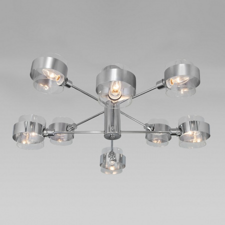 Потолочная люстра со стеклянными плафонами 70127/8 хром Eurosvet Arcada