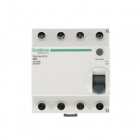 SE City9 Set Выключатель дифференциального тока (ВДТ) 40А 4P 30мА Тип-AC 400В