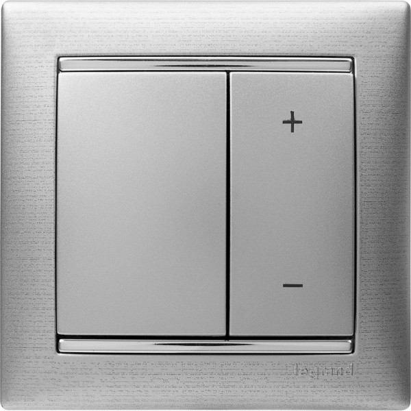 Legrand Valena Алюминий Светорегулятор нажимной 40-600W для л/н и обмоточных т-ров