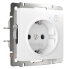Умная  встраиваемая розетка с заземлением с защитными шторками (белый) W1171601