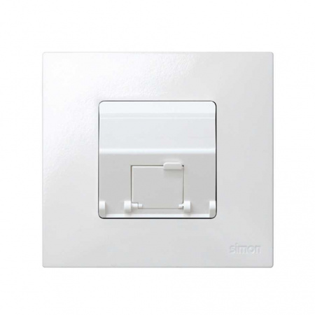 Simon 27 Мех Белый Адаптер наклонный под 1 RJ-коннектор, широкий