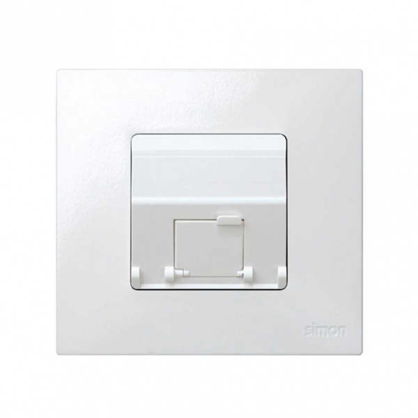 Simon 27 Мех Белый Адаптер наклонный под 1 RJ-коннектор, широкий