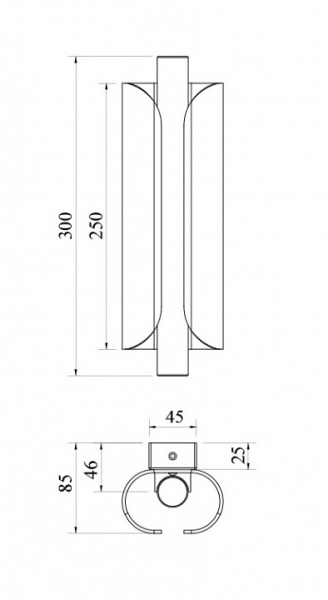 Настенный светильник (бра) MOD309WL-L4GR4K Maytoni Interstellar