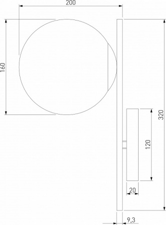 Настенный светильник со стеклянным плафоном 60147/1 латунь Eurosvet Marbella