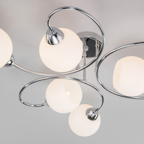 Потолочная люстра с плафонами 30136/6 хром Eurosvet Tulia