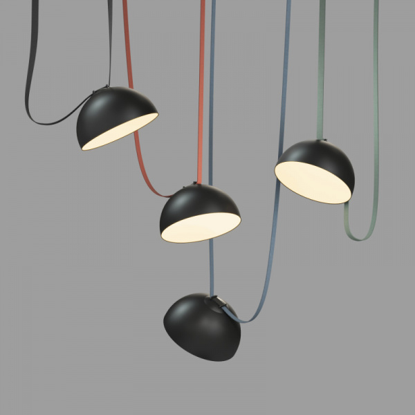 DK5563-BK Cветильник для трека-ремня Belty, серия Flow со светодиодом, D300*H171мм, 48V DC, 28W, RA90, 120°, 3000K, IP20, черный, алюминий