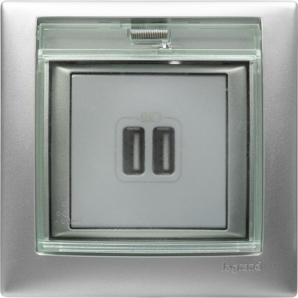Legrand Valena Алюминий Розетка 2-ая USB