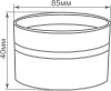 Donel Светильник накладной, GX53, D85xH40мм, IP20, белый, без лампы, DN02010R1W
