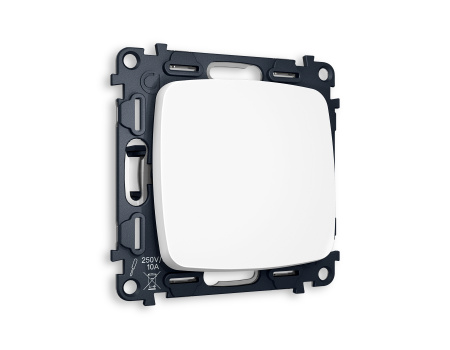 Комплект механизма 1-клавишного выключателя OMEGA MO121010 Белый матовый QUANT