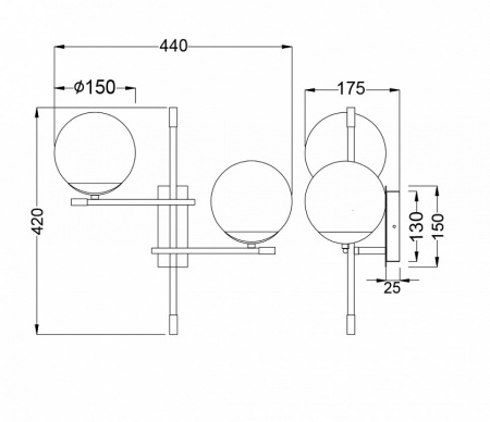 Настенный светильник (бра) MOD048WL-02G Maytoni Nostalgia