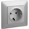 Legrand Valena LIFE DIY Алюм Розетка 1-ая с/з, безвинт.зажим