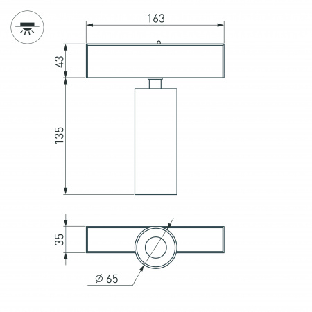 Arlight Светильник MAG-SPOT-45-R85-12W Day4000 (WH, 36 deg, 24V, DALI) (IP20 Металл, 3 года)