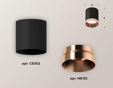 Комплект потолочного светильника Ambrella light Techno Spot XC (C6302, N6135) XS6302025